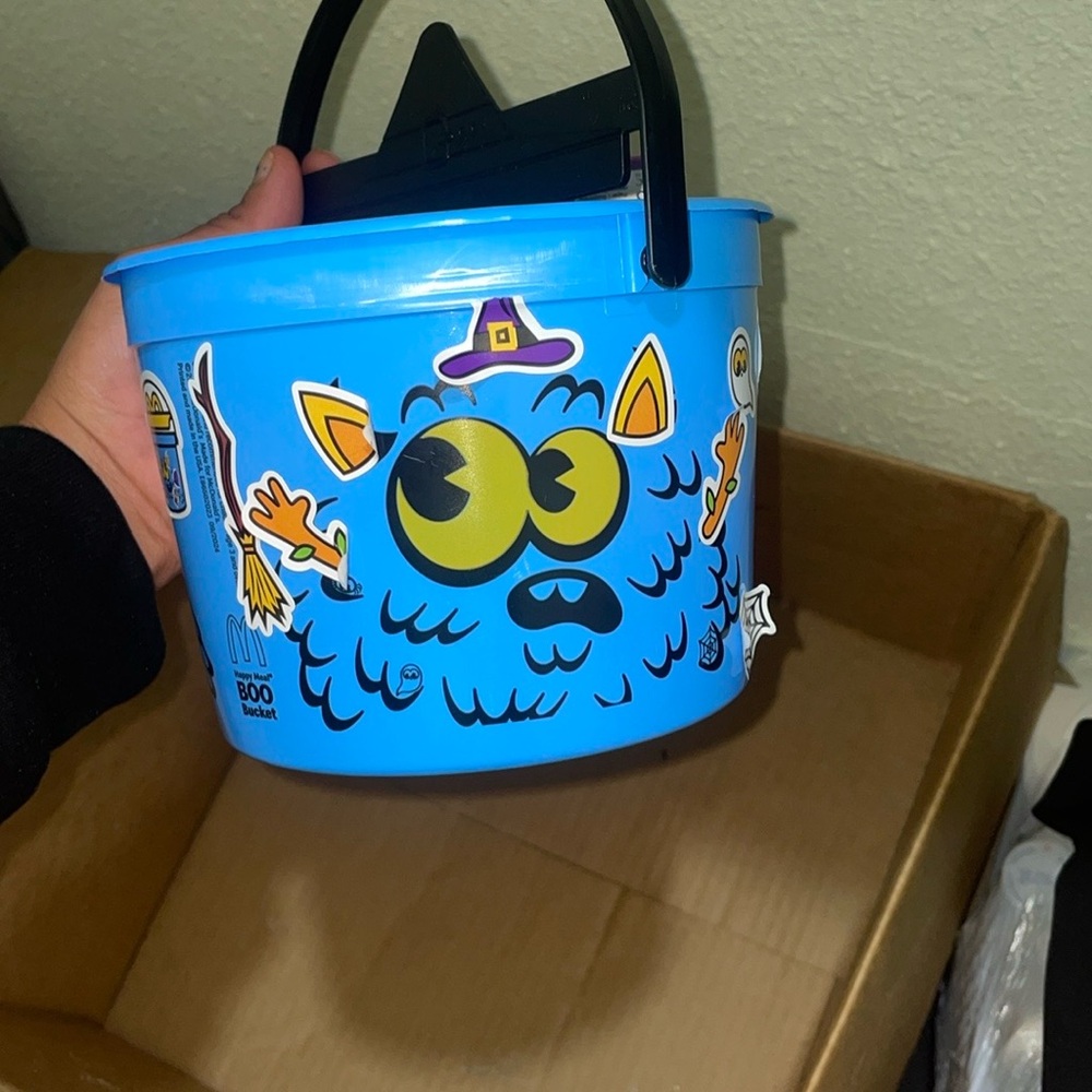 Blue Halloween Monster Bucket